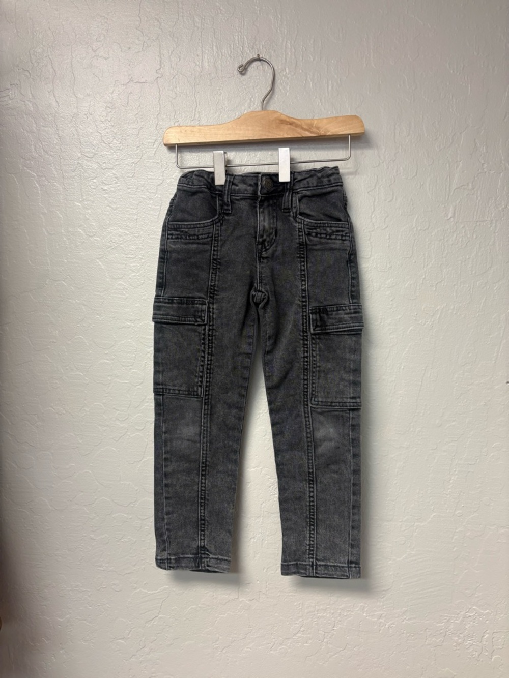 Baby GAP girls washed black‎ cargo pants Jeans zara h&m boden